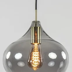 Hanglamp Rakel 27cm antiek brass+smoke glas></noscript>Straluma Online