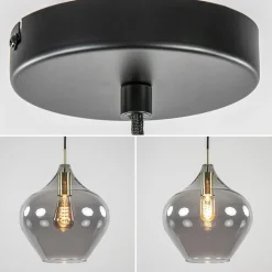 Hanglamp Rakel 27cm antiek brass+smoke glas></noscript>Straluma Online