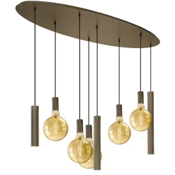 Hanglamp Riva ovaal 8L platinum>Straluma Best