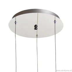 Hanglamp rond 3-lichts alu draad/glas></noscript>Straluma New