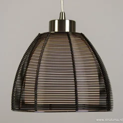 Hanglamp rond 3-lichts zwart draad/glas>Straluma Sale