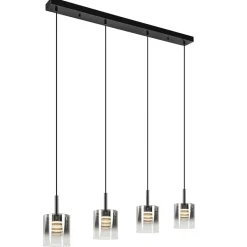 Hanglamp Salerno 4L zwart/gradient smoke>Straluma Best