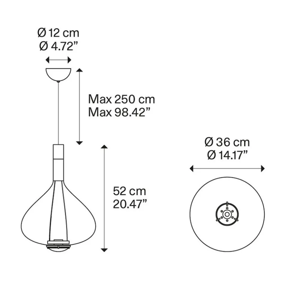 Hanglamp Sky-Fall groot brons>Straluma New