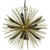 Hanglamp Springfield rond zwart/goud sprieten>Straluma Best