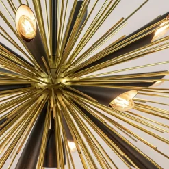 Hanglamp Springfield rond zwart/goud sprieten></noscript>Straluma Best