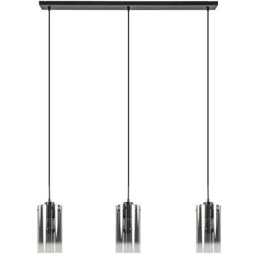 Hanglamp Ventotto 3l zwart/smoke glas>Straluma Discount