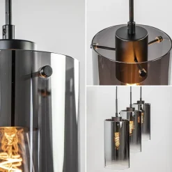 Hanglamp Ventotto 3l zwart/smoke glas></noscript>Straluma Discount