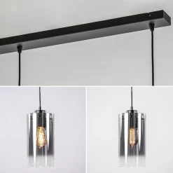 Hanglamp Ventotto 3l zwart/smoke glas></noscript>Straluma Discount