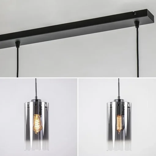 Hanglamp Ventotto 3l zwart/smoke glas>Straluma Discount