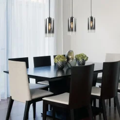Hanglamp Ventotto 3l zwart/smoke glas></noscript>Straluma Discount