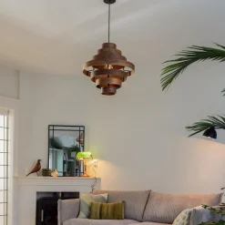 Hanglamp Walnut  zwart / walnoot hout><noscript><img width=