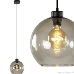 Hanglamp zwart met smoke glas 25cm></noscript>Straluma Best