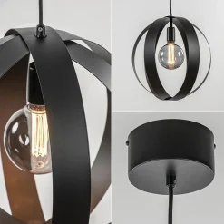 Hanglamp zwart metalen ringen 40 cm></noscript>Straluma Sale