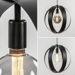 Hanglamp zwart metalen ringen 40 cm></noscript>Straluma Sale