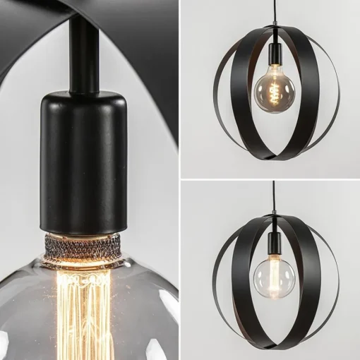 Hanglamp zwart metalen ringen 40 cm>Straluma Sale