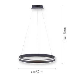 Hanglamp zwart ring 60cm + afst.bed.CCT></noscript>Straluma Sale