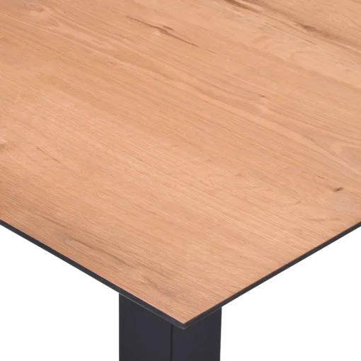 Horeca Bartafel vierkant 80x80 zwart met eiken>Straluma