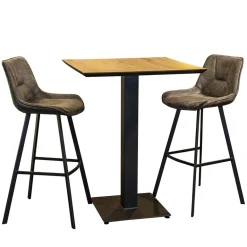 Horeca Bartafel vierkant 80x80 zwart met eiken></noscript>Straluma