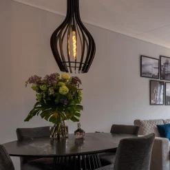 Houten hanglamp kegel groot mat zwart></noscript>Straluma Best