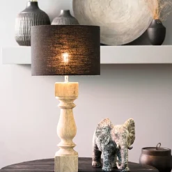Houten lampvoet Cumani met bronzen fitting></noscript>Straluma Hot