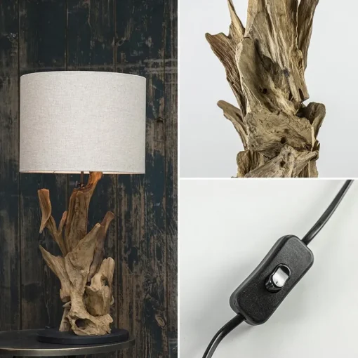 Houten lampvoet Ikal Light and Living exclusief kap>Straluma New