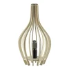 Houten tafellamp kegel naturel met zwart>Straluma New