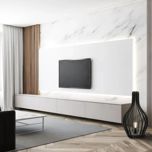 Houten tafel/vloerlamp mat zwart>Straluma Clearance