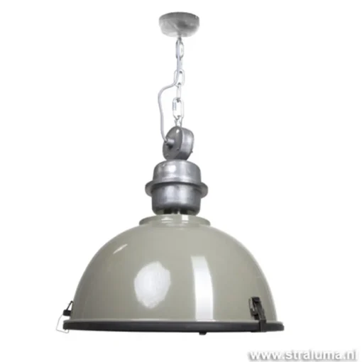 Industriele hanglamp olijf metaal Bikkel>Straluma Best