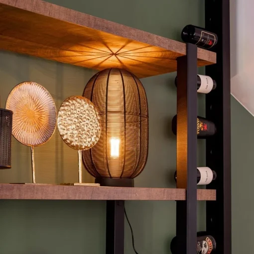 Industriële draad tafellamp Ophra zwart>Straluma Sale