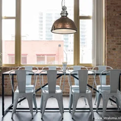 Industriële hanglamp bruin/brons tafel></noscript>Straluma Online