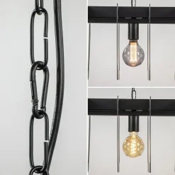 Industriële hanglamp squares mat zwart metaal><noscript><img width=