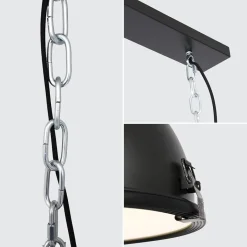 Industriële 3-lichts hanglamp bikkel mat zwart></noscript>Straluma