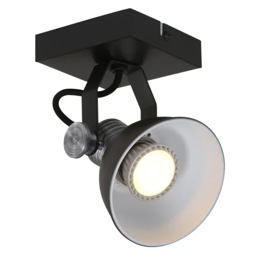 Industriële plafond/wandspot zwart inclusief LED>Straluma Discount