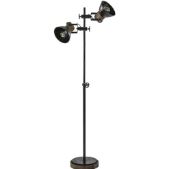 Industriële vloerlamp Jody metaal met hout>Straluma Best
