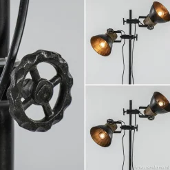 Industriële vloerlamp Jody metaal met hout></noscript>Straluma Best