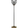 Industriële vloerlamp zwart staal met houten details>Straluma New