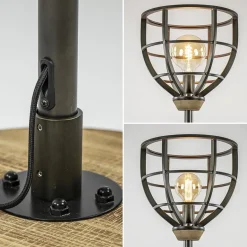 Industriële vloerlamp zwart staal met houten details></noscript>Straluma New