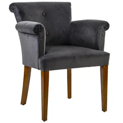 Klassieke armstoel kersenhout in stof>Straluma New