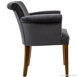 Klassieke armstoel kersenhout in stof></noscript>Straluma New