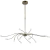 Klassieke eettafelhanglamp brons met wit glas dim to warm>Straluma Clearance