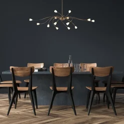 Klassieke eettafelhanglamp brons met wit glas dim to warm></noscript>Straluma Clearance