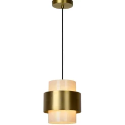 Klassieke hanglamp goud met opaal glazen kap>Straluma Outlet