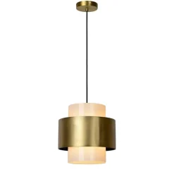Klassieke hanglamp opaal glas met mat goud></noscript>Straluma New