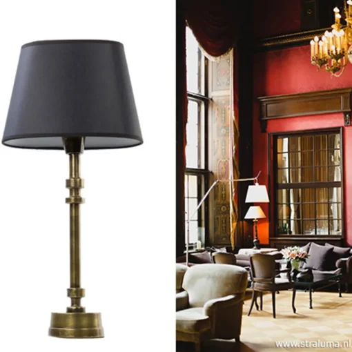 Klassieke lampvoet-tafellamp brons>Straluma