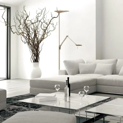 Klassieke LED vloerlamp met uplighter en leeslamp>Straluma Outlet