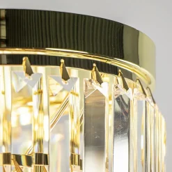 Klassieke plafondlamp goud met helder glas></noscript>Straluma Best