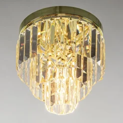 Klassieke plafondlamp goud met helder glas></noscript>Straluma Best