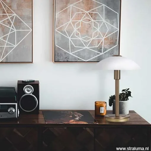 Klassieke tafellamp brons touchdimmer>Straluma Discount