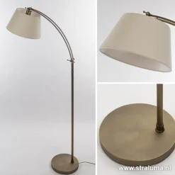 Klassieke vloerlamp brons met creme kap></noscript>Straluma Outlet