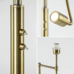 Klassieke vloerlamp met leesarm Calgary Light and Living></noscript>Straluma